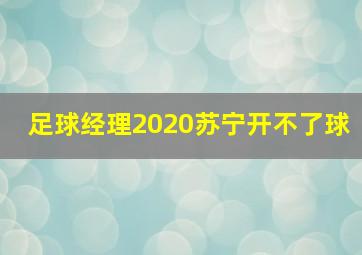 足球经理2020苏宁开不了球