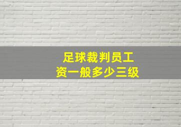 足球裁判员工资一般多少三级