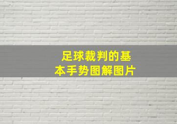 足球裁判的基本手势图解图片