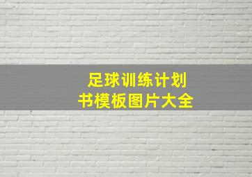 足球训练计划书模板图片大全