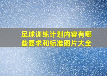 足球训练计划内容有哪些要求和标准图片大全