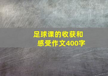 足球课的收获和感受作文400字