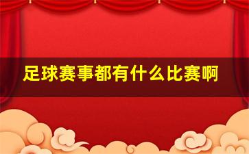 足球赛事都有什么比赛啊