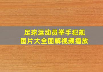 足球运动员举手犯规图片大全图解视频播放