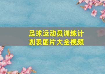 足球运动员训练计划表图片大全视频