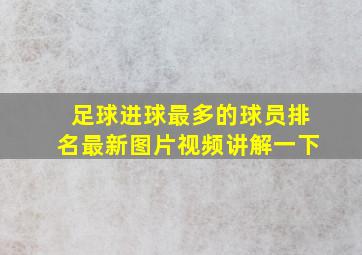 足球进球最多的球员排名最新图片视频讲解一下