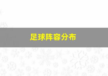 足球阵容分布