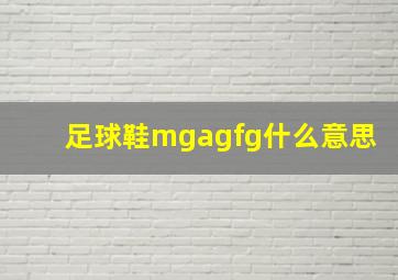 足球鞋mgagfg什么意思