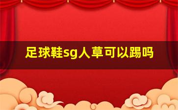 足球鞋sg人草可以踢吗