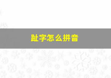 趾字怎么拼音