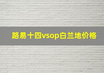 路易十四vsop白兰地价格