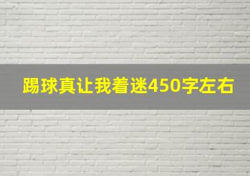 踢球真让我着迷450字左右