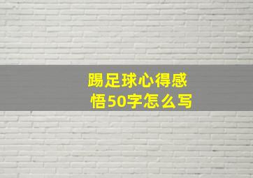 踢足球心得感悟50字怎么写