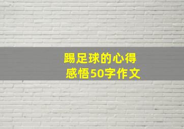 踢足球的心得感悟50字作文