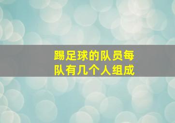 踢足球的队员每队有几个人组成