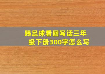 踢足球看图写话三年级下册300字怎么写