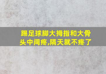 踢足球脚大拇指和大骨头中间疼,隔天就不疼了