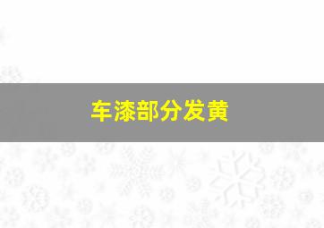 车漆部分发黄