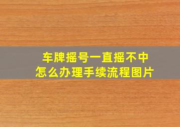 车牌摇号一直摇不中怎么办理手续流程图片