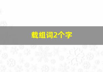 载组词2个字