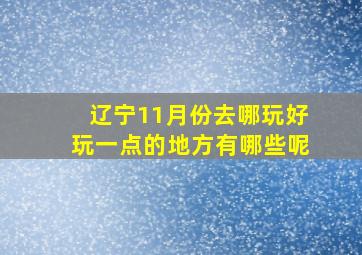 辽宁11月份去哪玩好玩一点的地方有哪些呢