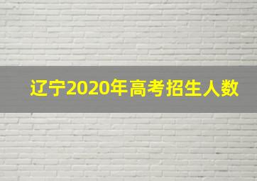 辽宁2020年高考招生人数