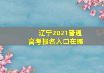 辽宁2021普通高考报名入口在哪