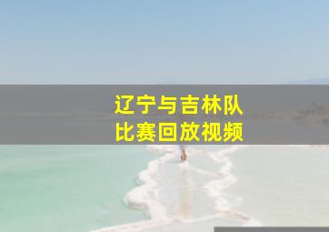 辽宁与吉林队比赛回放视频