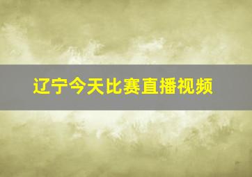 辽宁今天比赛直播视频