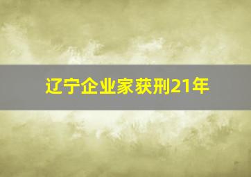 辽宁企业家获刑21年