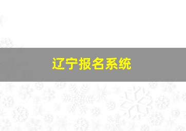 辽宁报名系统