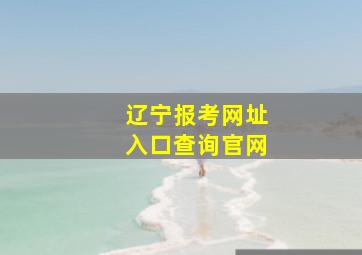 辽宁报考网址入口查询官网