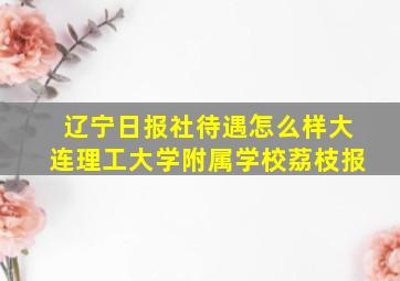 辽宁日报社待遇怎么样大连理工大学附属学校荔枝报