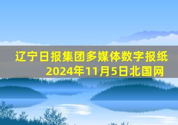 辽宁日报集团多媒体数字报纸2024年11月5日北国网