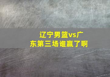 辽宁男篮vs广东第三场谁赢了啊