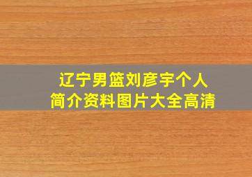 辽宁男篮刘彦宇个人简介资料图片大全高清