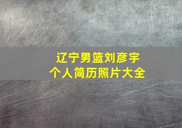 辽宁男篮刘彦宇个人简历照片大全