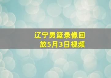 辽宁男篮录像回放5月3日视频