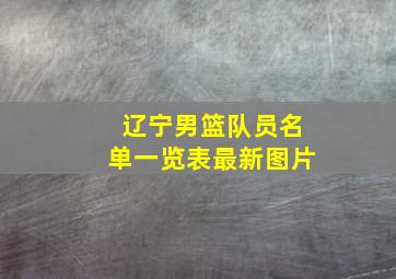 辽宁男篮队员名单一览表最新图片