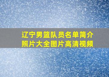 辽宁男篮队员名单简介照片大全图片高清视频