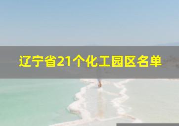 辽宁省21个化工园区名单