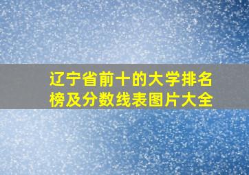 辽宁省前十的大学排名榜及分数线表图片大全