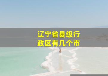 辽宁省县级行政区有几个市