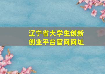 辽宁省大学生创新创业平台官网网址