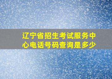 辽宁省招生考试服务中心电话号码查询是多少