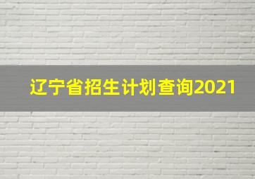 辽宁省招生计划查询2021