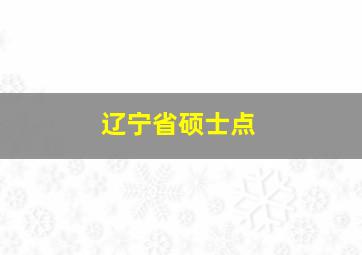 辽宁省硕士点