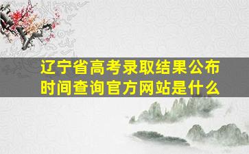 辽宁省高考录取结果公布时间查询官方网站是什么