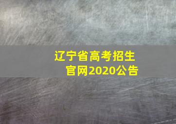 辽宁省高考招生官网2020公告