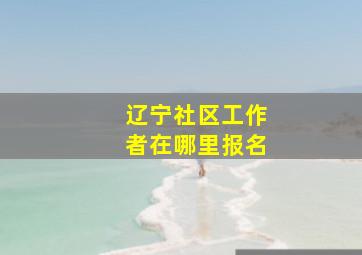 辽宁社区工作者在哪里报名